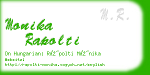 monika rapolti business card